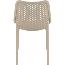 Krzesło ażurowe z tworzywa AIR szarobrązowe Siesta