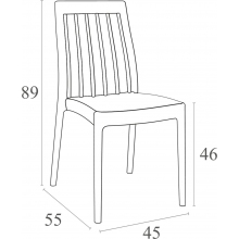 Krzesło ogrodowe ażurowe SOHO szarobrązowe Siesta