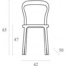 Krzesło z tworzywa MR BOBO ciemnoszare/szary dymione przezroczyste Siesta