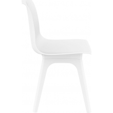 Krzesło z tworzywa ALLEGRA PP białe/lśniące białe Siesta