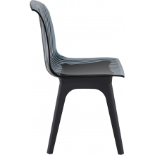 Krzesło z tworzywa ALLEGRA PP czarne/czarne przezroczyste Siesta
