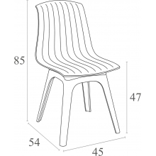 Krzesło z tworzywa ALLEGRA PP czarne/czarne przezroczyste Siesta
