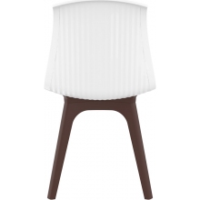 Krzesło z tworzywa ALLEGRA PP brązowe/lśniące białe Siesta