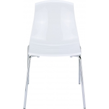 Krzesło nowoczesne ALLEGRA lśniące białe Siesta