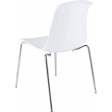 Krzesło nowoczesne ALLEGRA lśniące białe Siesta