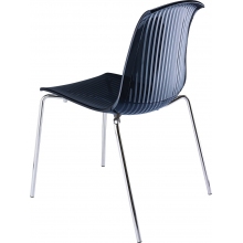 Krzesło nowoczesne ALLEGRA czarne przezroczyste Siesta