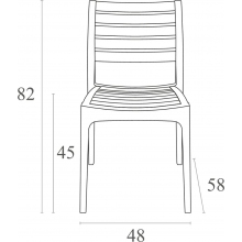Krzesło ogrodowe ażurowe Ares teak Siesta