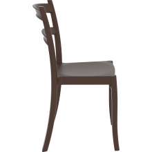 Krzesło z tworzywa TIFFANY brązowe Siesta