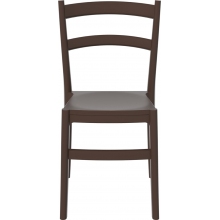Krzesło z tworzywa TIFFANY brązowe Siesta