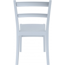 Krzesło z tworzywa TIFFANY srebrnoszare Siesta