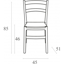 Krzesło z tworzywa TIFFANY srebrnoszare Siesta