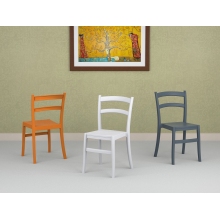 Krzesło z tworzywa TIFFANY pomarańczowe Siesta