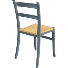 Krzesło z tworzywa TIFFANY-S ciemnoszare Siesta
