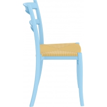 Krzesło z tworzywa TIFFANY-S jasno niebieskie Siesta