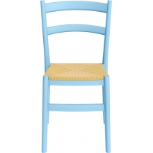 Krzesło z tworzywa TIFFANY-S jasno niebieskie Siesta