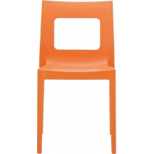 Krzesło z tworzywa LUCCA pomarańczowy Siesta