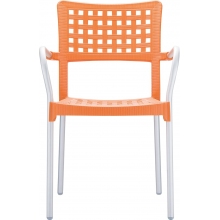 Krzesło ogrodowe z podłokietnikami Gala pomarańczowe Siesta