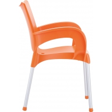 Krzesło ogrodowe z podłokietnikami Romeo pomarańczowe Siesta