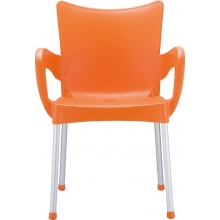 Krzesło ogrodowe z podłokietnikami Romeo pomarańczowe Siesta