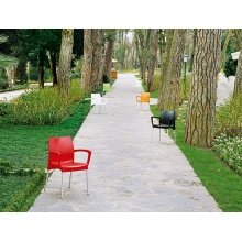 Krzesło ogrodowe z podłokietnikami Dolce białe Siesta