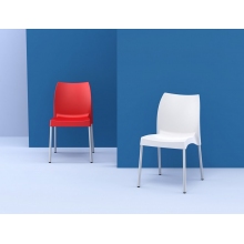 Krzesło ogrodowe plastikowe VITA czerwone Siesta