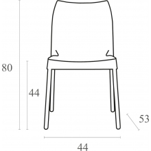 Krzesło ogrodowe plastikowe VITA beżowe Siesta
