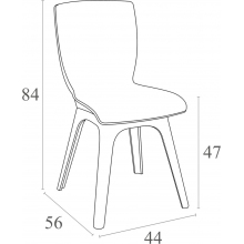 Krzesło z tworzywa MIO PP białe Siesta