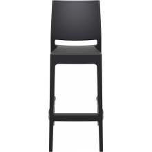 Krzesło barowe plastikowe MAYA BAR 75 czarne Siesta