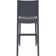 Krzesło barowe plastikowe MAYA BAR 75 ciemnoszare Siesta