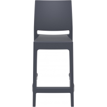 Krzesło barowe plastikowe MAYA BAR 65 ciemnoszare Siesta