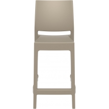 Krzesło barowe plastikowe MAYA BAR 65 szarobrązowe Siesta
