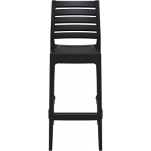 Krzesło barowe plastikowe ARES BAR 75 czarne Siesta