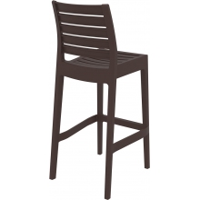 Krzesło barowe plastikowe ARES BAR 75 brązowe Siesta