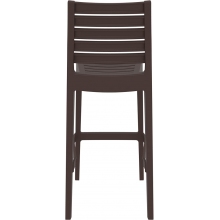 Krzesło barowe plastikowe ARES BAR 75 brązowe Siesta
