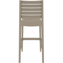 Krzesło barowe plastikowe ARES BAR 75 szarobrązowe Siesta