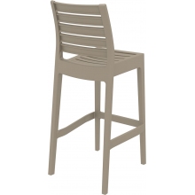 Krzesło barowe plastikowe ARES BAR 75 szarobrązowe Siesta