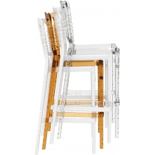Krzesło barowe glamour OPERA BAR 75 lśniące białe Siesta