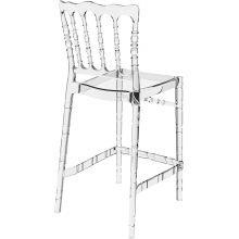 Krzesło barowe przezroczyste glamour OPERA BAR 65 Siesta