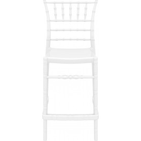 Krzesło barowe glamour CHIAVARI BAR 65 lśniące białe Siesta do kuchni, restauracji i baru. 2