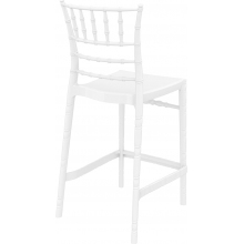 Krzesło barowe glamour CHIAVARI BAR 65 lśniące białe Siesta