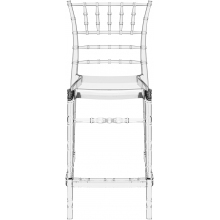Krzesło barowe przezroczyste glamour CHIAVARI BAR 65 Siesta