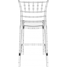 Krzesło barowe przezroczyste glamour CHIAVARI BAR 65 Siesta