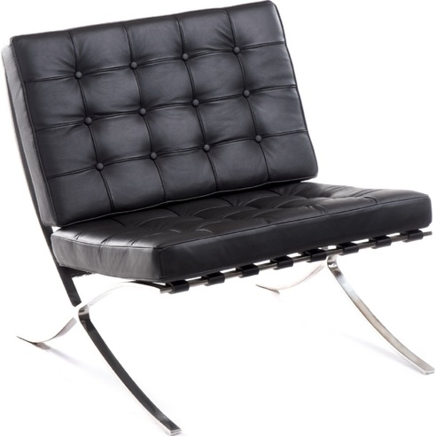 Designerski Fotel BA1 skóra czarna D2.Design do salonu i sypialni.