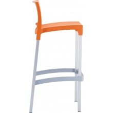 Krzesło barowe plastikowe GIO 75 pomarańczowe Siesta