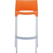 Krzesło barowe plastikowe GIO 75 pomarańczowe Siesta