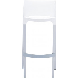 Krzesło barowe plastikowe GIO 75 białe Siesta do kuchni, restauracji i baru. 2