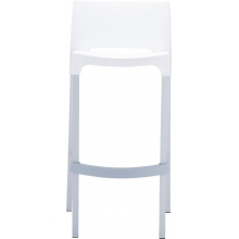 Krzesło barowe plastikowe GIO 75 białe Siesta