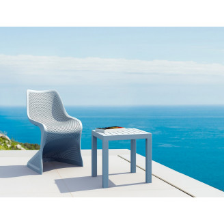 Stolik kawowy ogrodowy Ocean 45x45 srebrnoszary Siesta