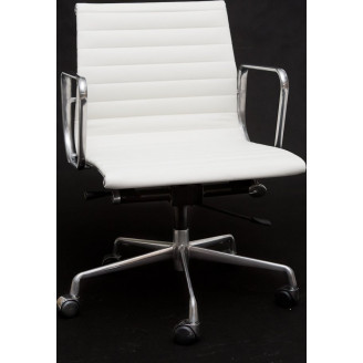 Fotel biurowy gabinetowy CH1171T biała skóra D2.Design do biurka.