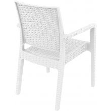 Krzesło ogrodowe rattanowe Ibiza białe Siesta